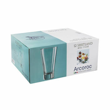 Glazenset Arcoroc Shetland Transparant Glas 12 Stuks 220 ml