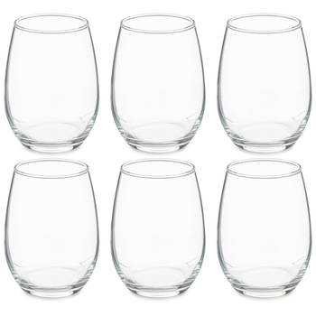 Pasabahce Drinkglazen/waterglazen Tumblers - luxe glas - set 12x stuks - 570 ml - Drinkglazen