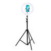 Grundig Ringlamp met Statief - 120 LEDS - 70 - 195 CM - Flexibele Nek - 3 Licht Modi