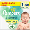 Pampers - Harmonie - Maat 1 - Small Pack - 60 stuks - 2/5 KG