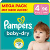 Pampers - Baby Dry - Maat 4 - Mega Pack - 96 stuks - 9/14 KG