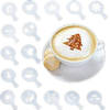 16 Cappuccino Koffie Barista Stencils Sjabloon Strooipad Duster Spray - Cappuccino sjabloon - Herbruikbaar Barista Set -