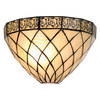 HAES DECO - Wandlamp Tiffany Beige, Bruin 30x15x20 cm E14/max 1x40W