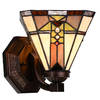 HAES DECO - Wandlamp Tiffany Meerkleurig 25x25x20 cm E27/max 1x40W