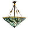 HAES DECO - Hanglamp Tiffany Groen, Blauw Ø 71x75 cm E27/max 3x60W