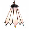 HAES DECO - Hanglamp Tiffany Roze 18x15x115 cm E14/max 1x25W