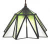 HAES DECO - Hanglamp Tiffany Transparant, Groen Ø 31x107 cm E27/max 1x40W