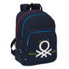 Schoolrugzak Benetton Sixties Marineblauw 32 x 42 x 15 cm