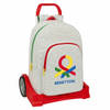 Schoolrugzak met Wielen Safta Benneton Grijs 30 x 14 x 46 cm