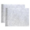 Santex Kerst tafelloper op rol - 2x - polyester - metallic zilver - 30 x 500 cm - Tafellakens
