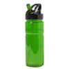 Kunststof waterfles/drinkfles/sportfles - groen transparant - met drinktuit - 650 ml - Drinkflessen