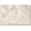 Zeller placemats palm print - 1x - 45 x 30 cm - beige/wit - linnen - Placemats