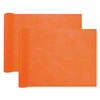 Santex Tafelloper op rol - 2x - polyester - oranje - 30 cm x 10 m - Feesttafelkleden