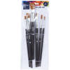 Artist & Co Hobby schilderen penselen set 6x stuks - Diverse formaten - Penselen