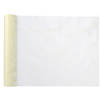 Santex Bruiloft tafelloper op rol - polyester - ivoor wit - 30 cm x 10 m - Feesttafelkleden