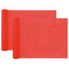 Santex Tafelloper op rol - 2x - polyester - rood - 30 cm x 10 m - Feesttafelkleden