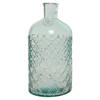 Vaas/bloemenvaas van gerecycled glas - D14 x H28 cm - transparant - Vazen
