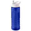 Sport bidon Hi-eco gerecycled kunststof - drinkfles/waterfles - blauw/wit - 750 ml - Drinkflessen