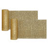 Santex Tafelloper op rol - 2x -goud glitter - 18 x 500 cm - polyester - Feesttafelkleden