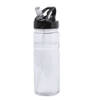 Kunststof waterfles/drinkfles/sportfles - helder transparant - met drinktuit - 650 ml - Drinkflessen