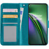 Basey OnePlus Nord CE Hoesje Book Case Kunstleer Cover Hoes - Turquoise