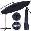 Tillvex Parasol Ø 3m donkerblauw -zweefparasol -hangparasol- vrijhangende parasol- tuinparasol- slinger-balkon- alumi...