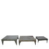 DKNC - Tafel Donna - Metaal - 44x44x15cm - Set van 3 - Bruin