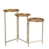 DKNC - Tafel opvouwbaar Edinburgh - metaal 113.5x35x78cm - Goud