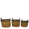 DKNC - Manden Rockford - Gras - 38x28cm - Set van 3 - Bruin