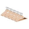 Wicotex-Kledinghanger hout-kleerhanger, 50 stuks, met rok inkepingen en broekspijpen, draaibare haak, beige