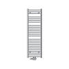 Badkamerradiator Sahara 400x1500 mm chroom gebogen met middenaansluiting en universele aansluitset