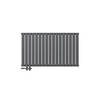 Paneelradiator enkellaags 102x60 cm antraciet incl. vloeraansluitset ML design