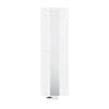 Badkamer radiator Plat met spiegel en vloeraansluitset 45x160cm Wit ML-Design