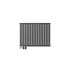 Paneelradiator enkellaags 600x780 mm Antraciet incl. voet Aansluitset ML-Design