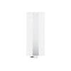 Badkamer radiator Plat met spiegel en vloeraansluitset 45x120 cm Wit ML-Design