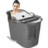 LIFEBATH - Zitbad Nancy - 200L - Bath Bucket - Inclusief Badrek - Grijs