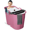 LIFEBATH - Zitbad Nancy - 200L - Bath Bucket - Inclusief Badrek - Roze