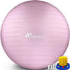 Tresko- Fitnessbal, yogabal met pomp - diameter 55 cm - PrincessPink