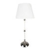 HAES DECO - Tafellamp - Loving Chic - Zilverkleurige Vintage Lamp, Ø 18x44 cm - Bureaulamp, Sfeerlamp, Nachtlampje