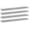 vidaXL Wandschappen 4 st 60x10x1,5 cm bewerkt hout betongrijs