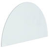 vidaXL Glasplaat voor open haard half rond 800x500 mm