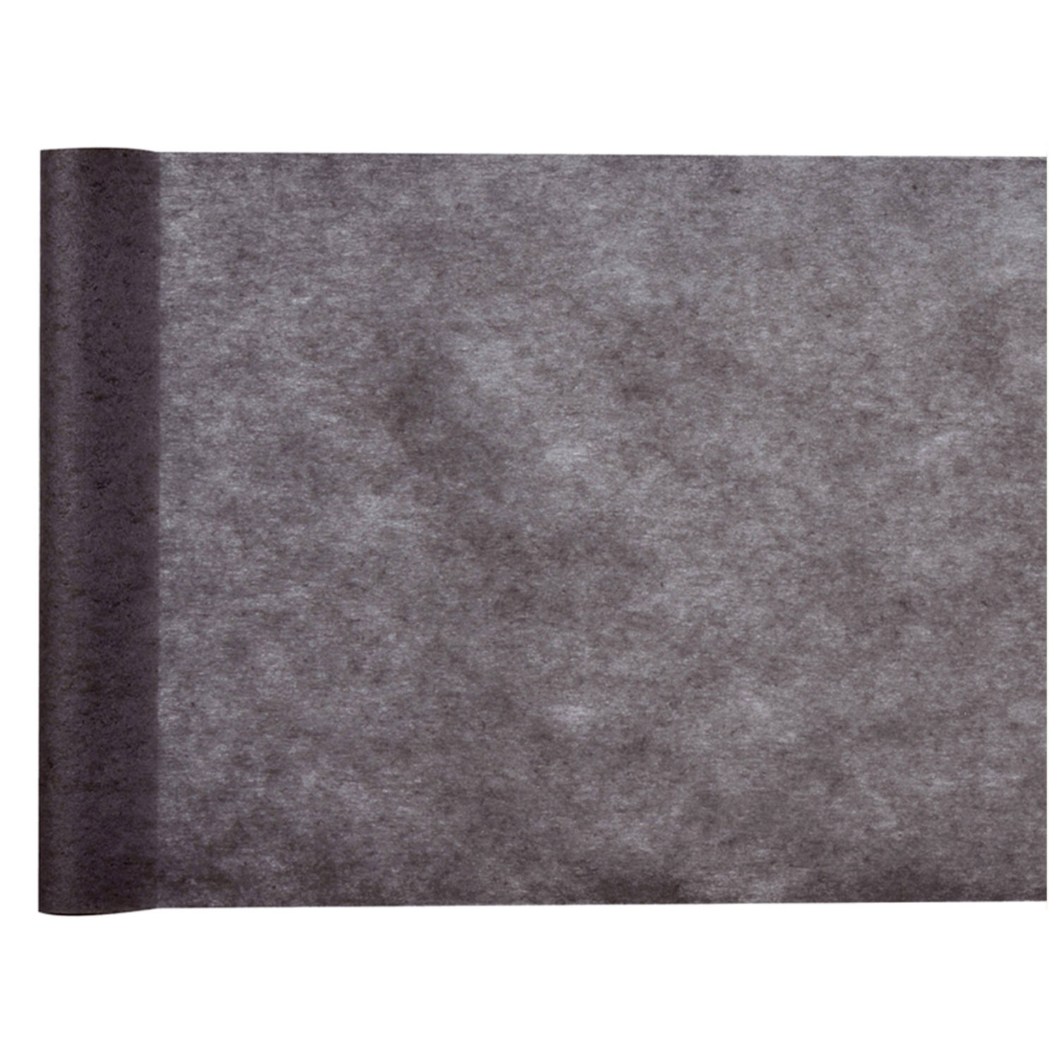 Santex Tafelloper op rol - zwart - 30 cm x 10 m - non woven polyester