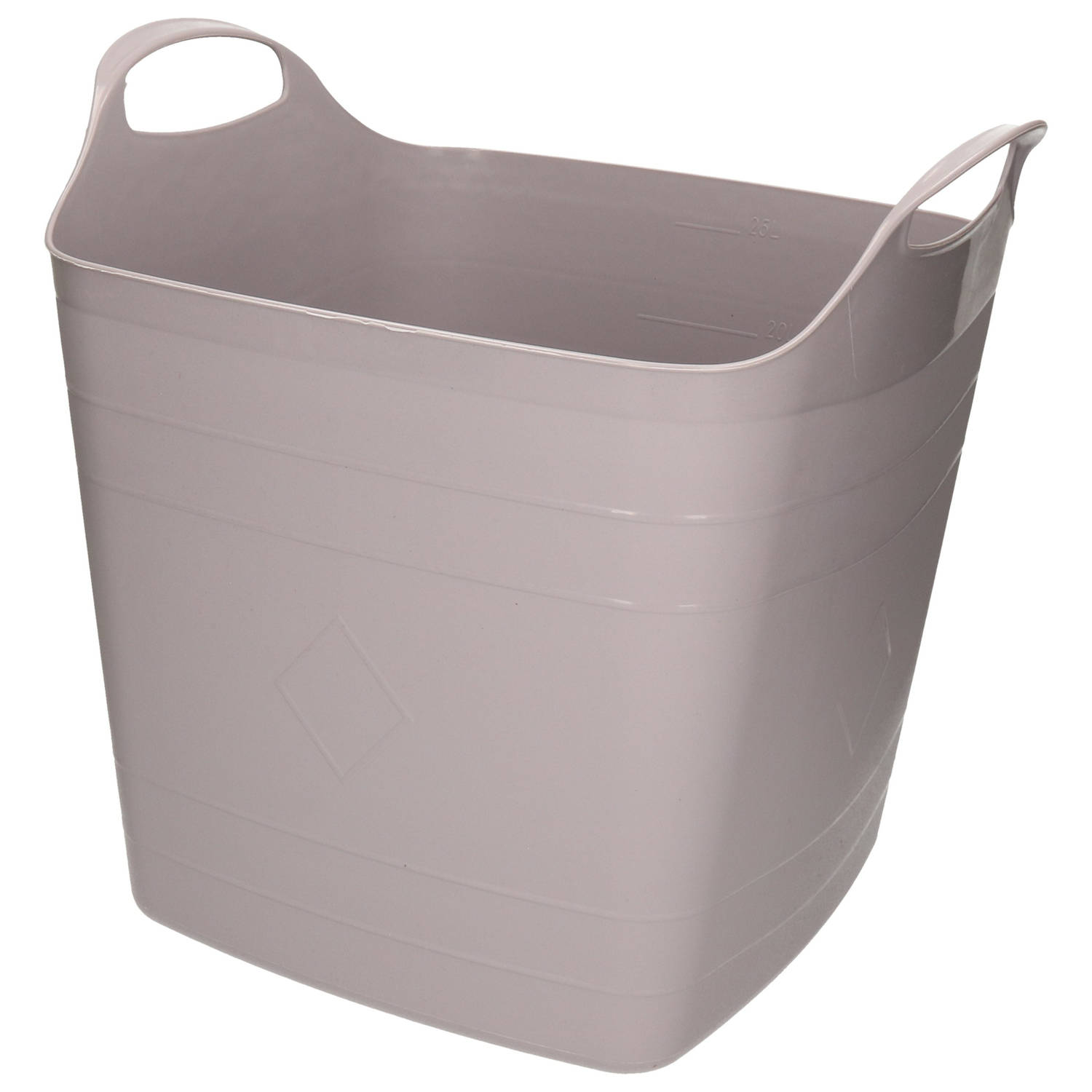 Bathroom Solutions Kuip - flexibel - emmer/wasmand - taupe - 25 liter - Wasmanden
