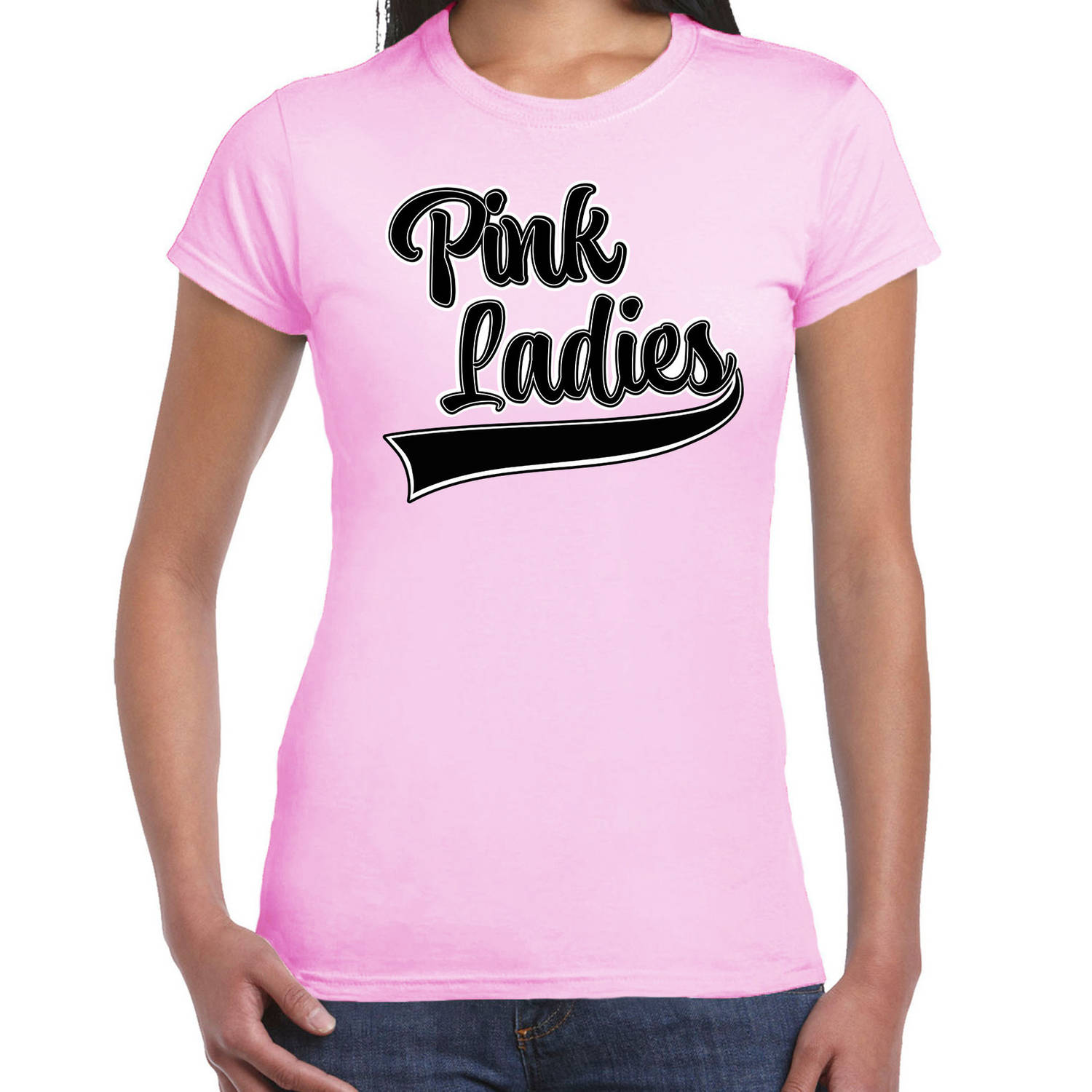 T-shirt Grease Pink ladies - lichtroze - carnaval shirt 2XL - Feestshirts