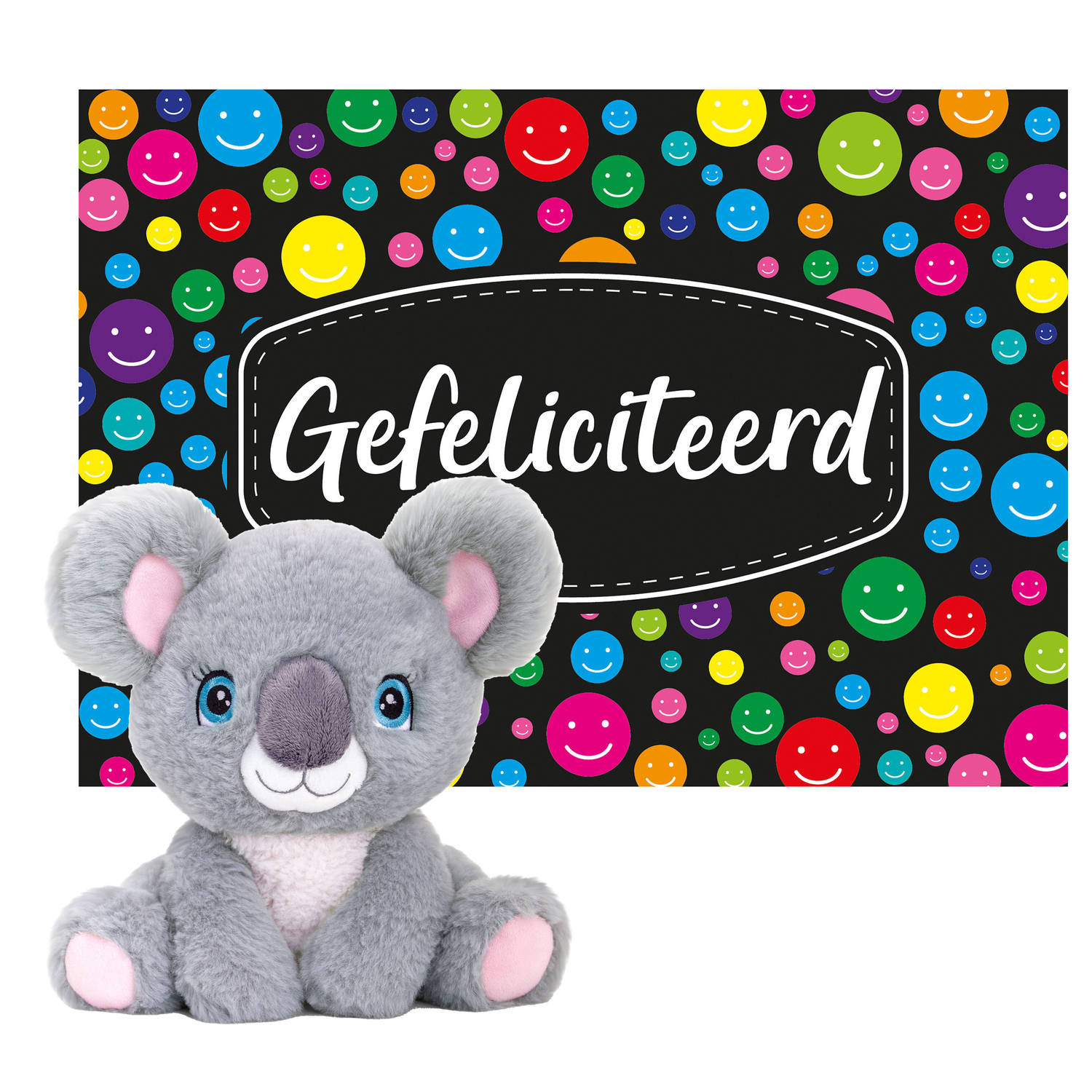 Keel Toys Cadeaukaart Gefeliciteerd Met Knuffeldier Koala 25 Cm Knuffeldier