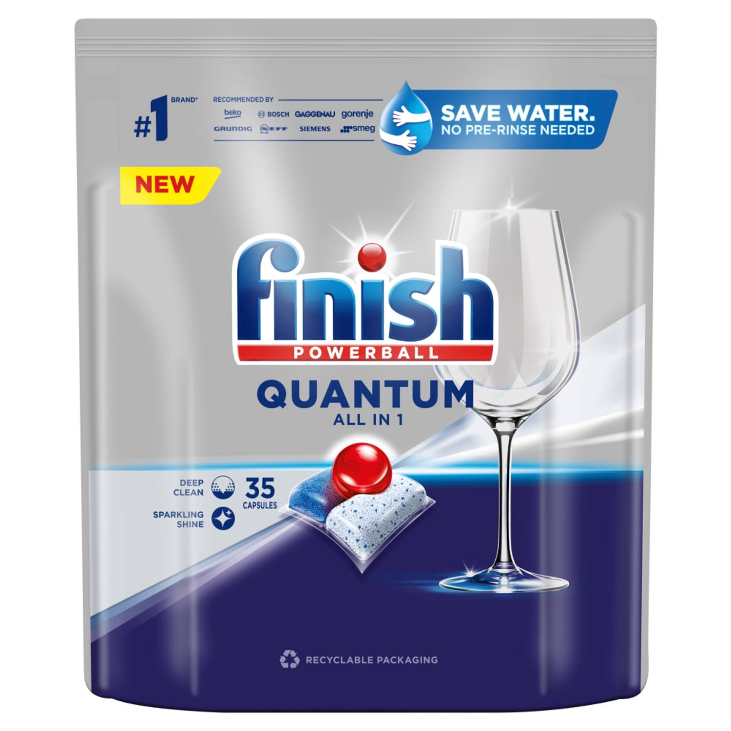 Quantum Alles in 1 Vaatwasser capsules Vers 35st