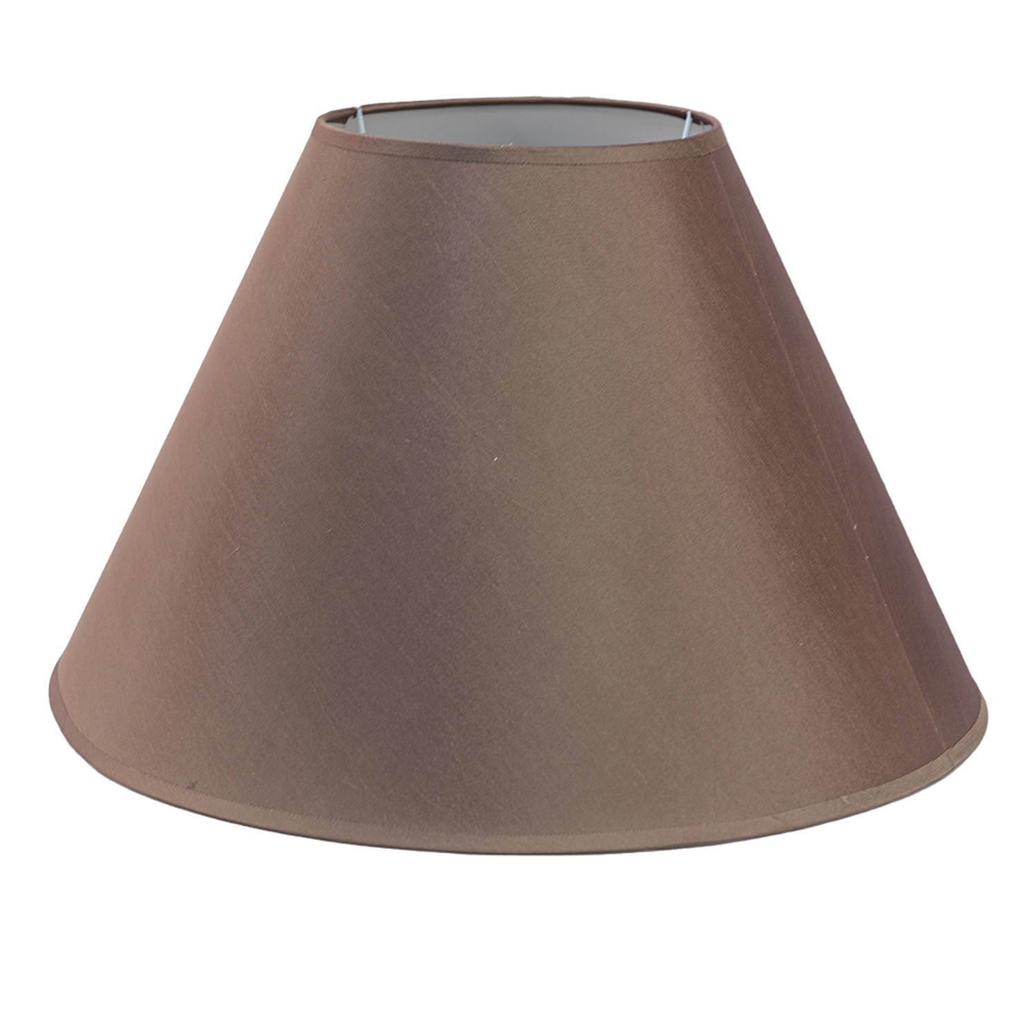 HAES DECO Lampenkap Modern Chic bruin rond formaat Ø 46x28 cm, voor Fitting E27 Tafellamp, Hanglamp