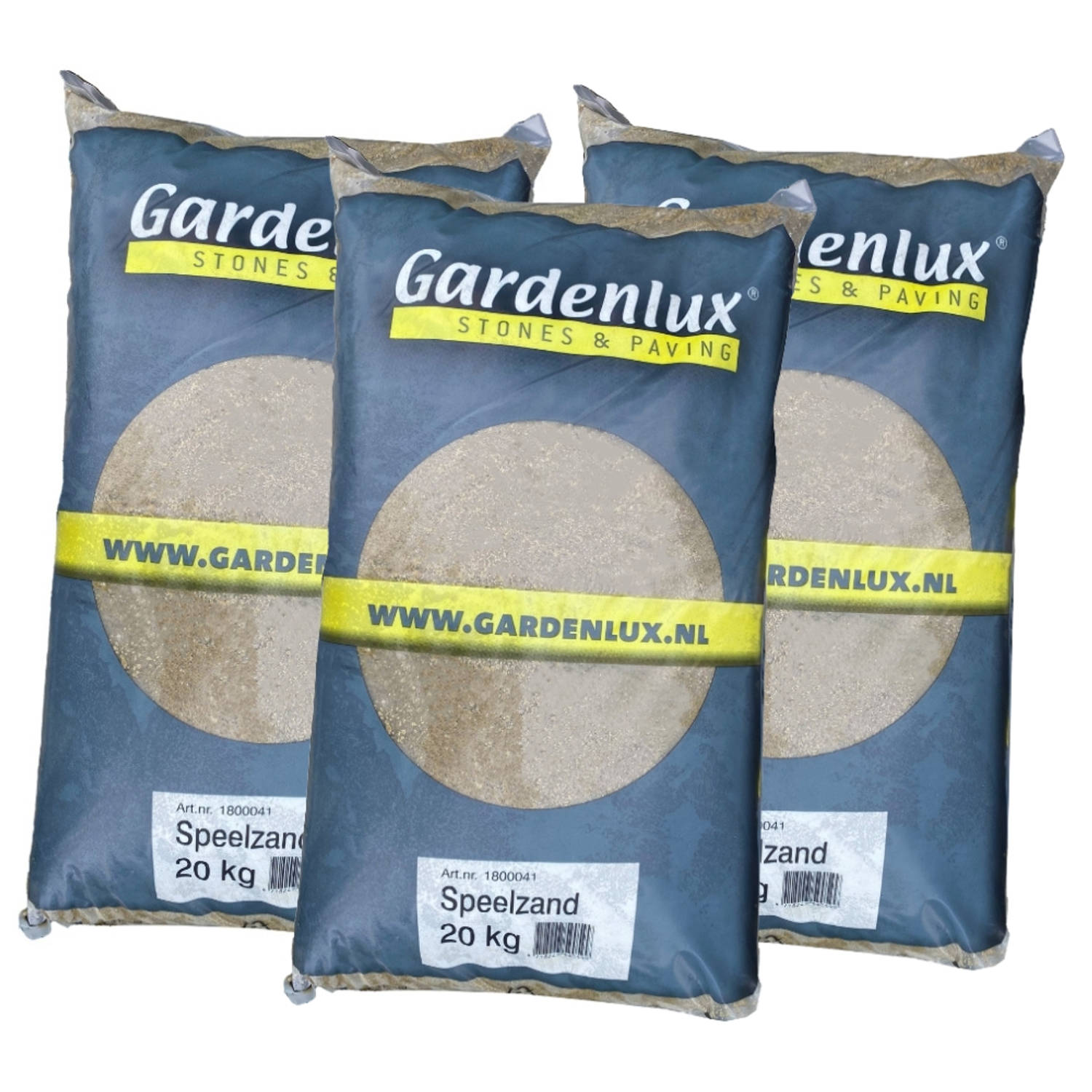 Gardenlux Speelzand - Zandbakzand - Zand voor Zandbak - Gecertificeerd - Voordeelverpakking 3 x 20 kg
