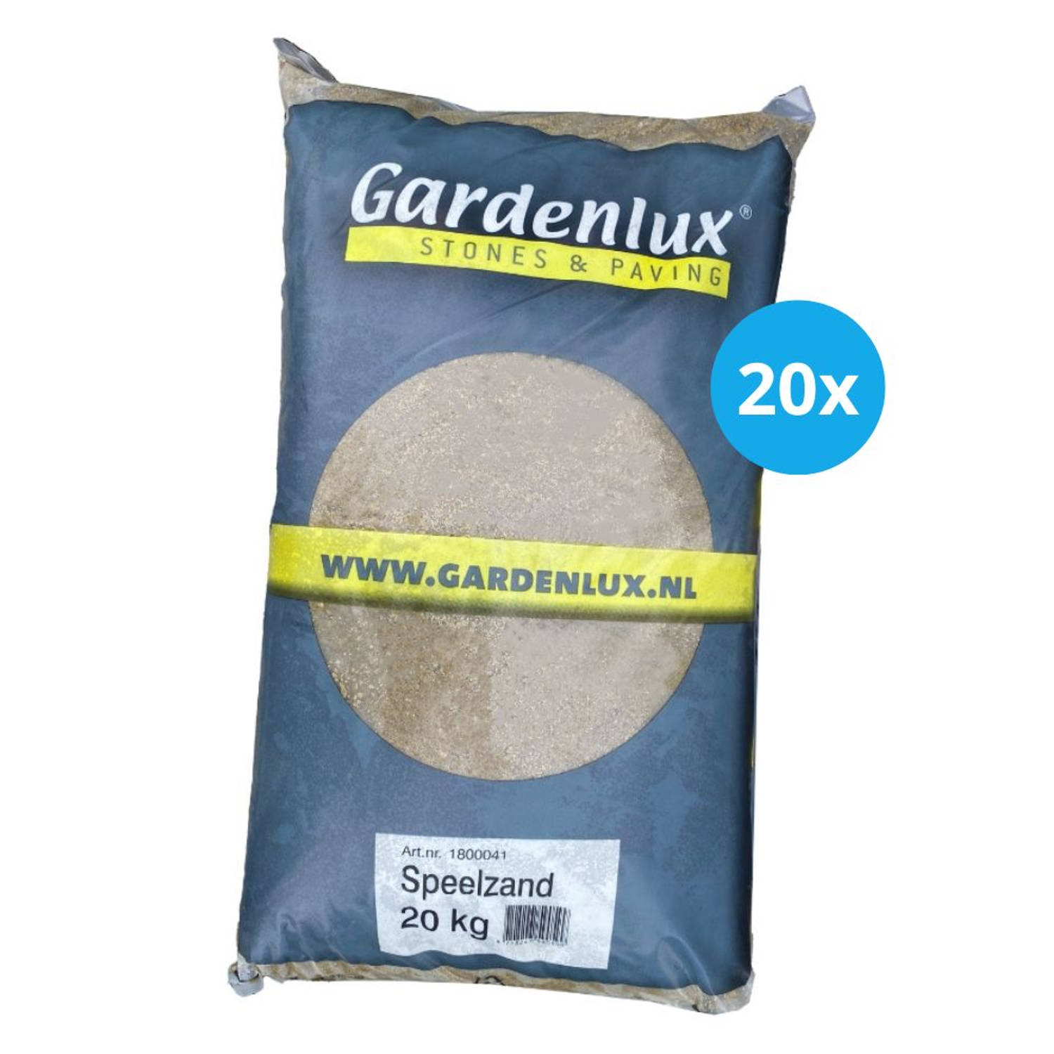 Gardenlux Speelzand Zandbakzand Zand Voor Zandbak Gecertificeerd Voordeelverpakking 20 X 20 Kg