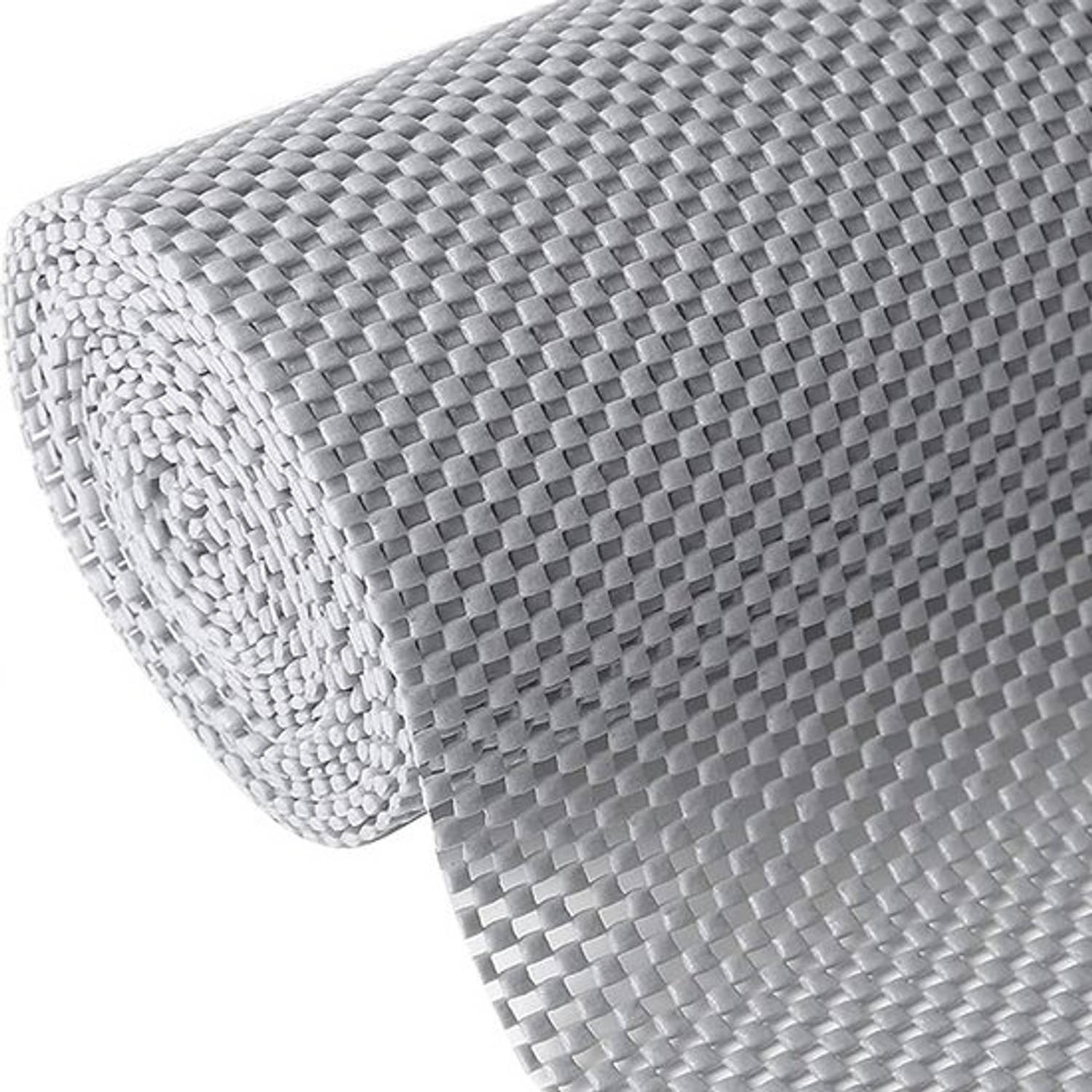 Non Slip Grip mat grijs 45x125 cm Antislipmat Gaas Patroon voor Bureaus en Keukenlades Interieuraccessoires